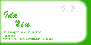 ida miu business card